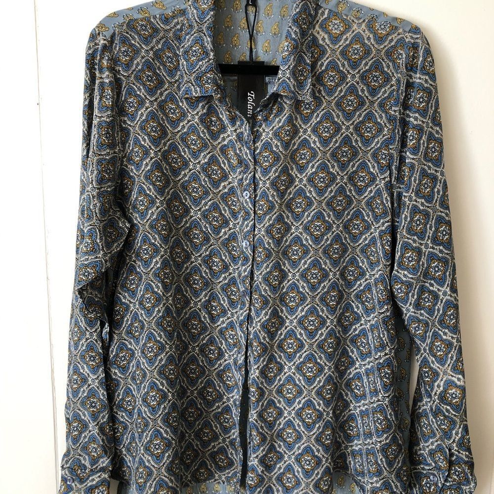 Tolani Vinatge Printed Blouse L